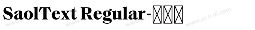 SaolText Regular字体转换
